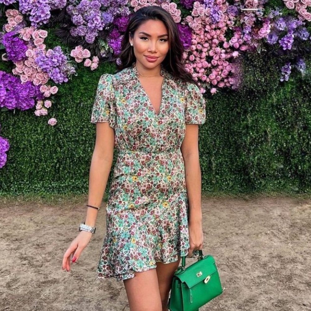 🌸 SANDRO 🌸Fee Floral Ruffle Dress SANDRO